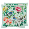 Designers Guild Miraflores Duck Egg Cotton Decorative Pillow at Fig Linens and Home - 68
