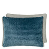 Designers Guild Mazarin Teal Velvet Decorative Pillow at Fig Linens and Home - 1