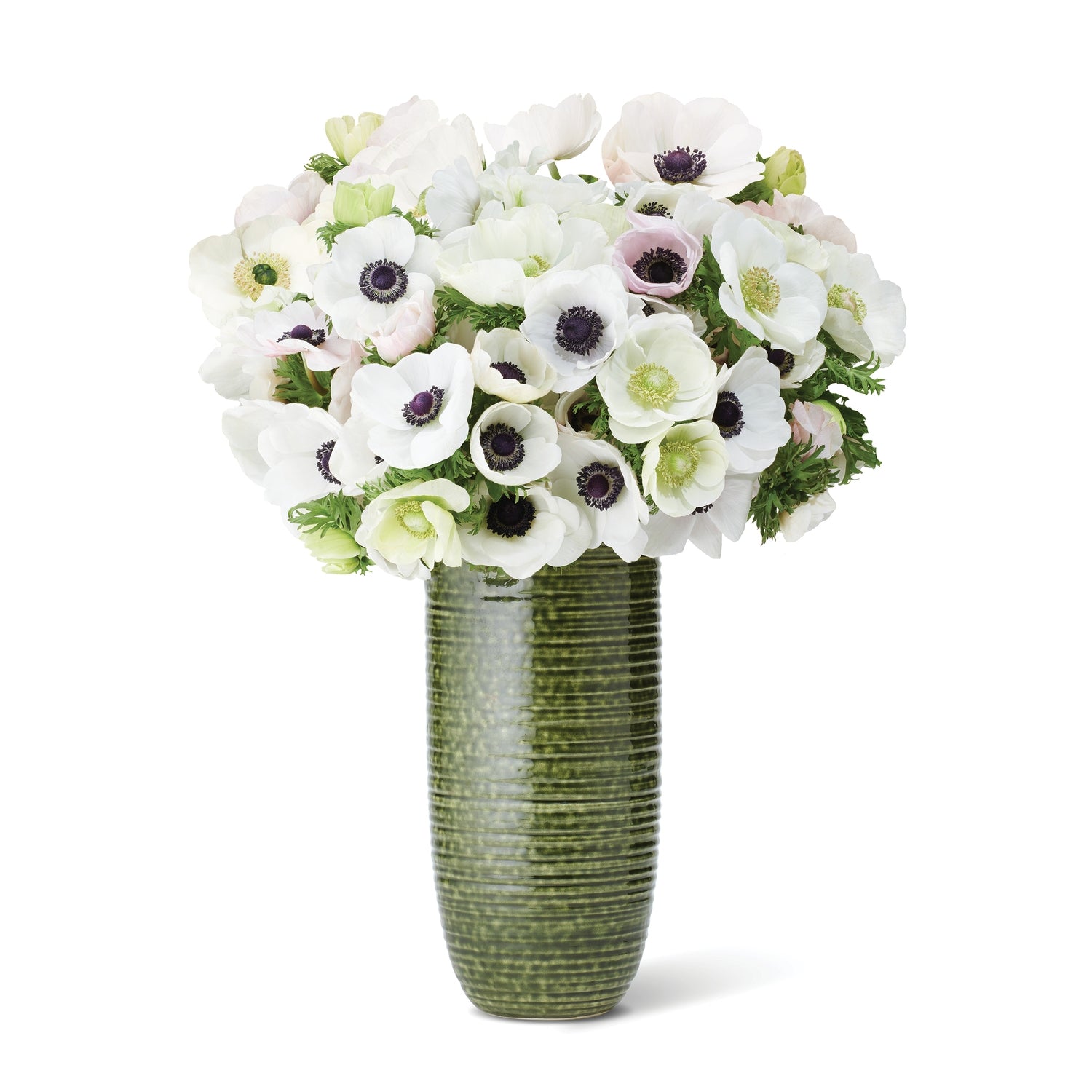 Calinda Tall Vase in Forest Green by AERIN at Fig Linens and Home 4