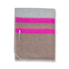 Field Throw Blanket in Light Taupe / Tobacco / Shocking Pink | Alicia Adams Alpaca