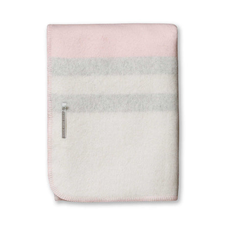 Field Throw Blanket in Pink Powder / Ivory / Carbon | Alicia Adams Alpaca at Fig Linens and Home