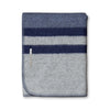 Field Throw Blanket in Denim Blue / Light Grey / Navy | Alicia Adams Alpaca at Fig Linens and Home