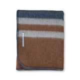Field Throw Blanket in Charcoal / Cognac / Taupe | Alicia Adams Alpaca at Fig Linens and Home