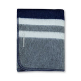 Field Throw Blanket in Navy / Dark Grey / Ivory | Alicia Adams Alpaca at Fig Linens and Home
