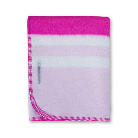 Field Throw Blanket Shocking Pink / Light Pink / Ivory | Alicia Adams Alpaca at Fig Linens and Home