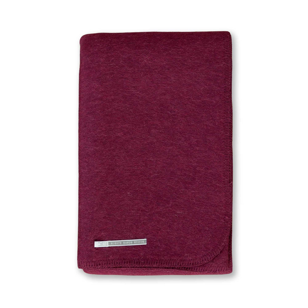 Field Throw Blanket in Bordeaux | Alicia Adams Alpaca at Fig Linens and Home