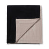 Alicia Adams Alpaca Hudson Bed Blanket at Fig Linens and Home in Black and Light Taupe