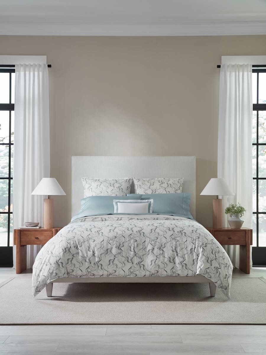 Muro Poolside Full and Queen Duvet Cover 88X92 | Sferra at Fig Linens and Home