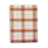 Alicia Adams Alpaca Aberdeen Throw - Ivory and Orange at Fig Linens and Home