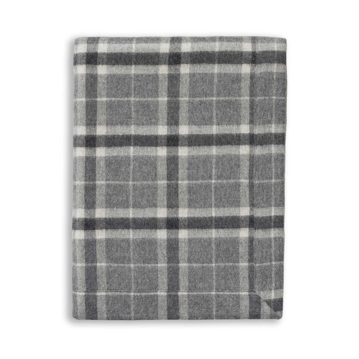Alicia Adams Alpaca Aberdeen Throw - Dark Grey and Charcoal at Fig Linens and Home