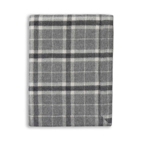 Alicia Adams Alpaca Aberdeen Throw - Dark Grey and Charcoal at Fig Linens and Home