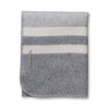 Field Throw Blanket in Light Grey / Grey / Ivory | Alicia Adams Alpaca at Fig Linens and Home