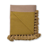 Alicia Adams Alpaca Sydney Blanket in French Yellow and Beige | Fig Linens and Home