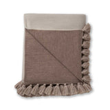 Alicia Adams Alpaca Sydney Blanket in Light Taupe and Ivory | Fig Linens and Home