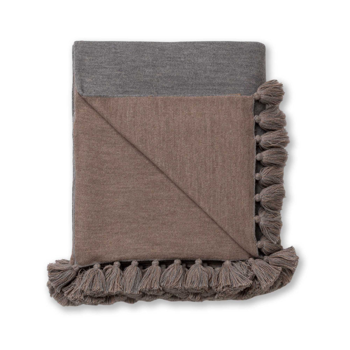 Alicia Adams Alpaca Sydney Blanket in Light Grey and Light Taupe | Fig Linens and Home