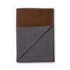 Tokyo Bed Blanket by Alicia Adams Alpaca at Fig Linens and Home - Dark Grey and Cognac