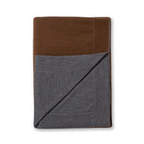 Tokyo Bed Blanket by Alicia Adams Alpaca at Fig Linens and Home - Dark Grey and Cognac