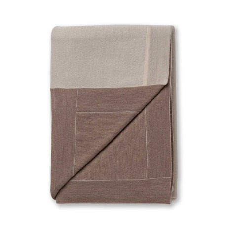 Tokyo Bed Blanket by Alicia Adams Alpaca at Fig Linens and Home - Ivory and Light Taupe