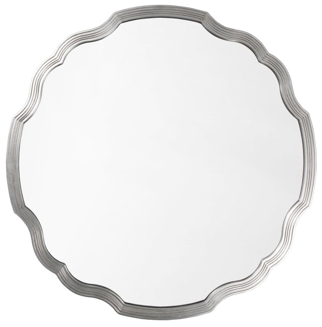 Silver Leaf Round Chippendale Mirror by Mirror Home at Fig Linens and Home 1