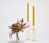 Kim Seybert BUD VASE: TESS S3 - Champagne Glass Bud Vases Set at Fig Linens and Home 3 shown with Candlesticks