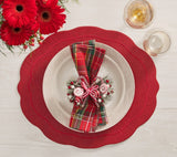 Kim Seybert Tailored Placemat in Ruby Set of 4 by Kim Seybert - RUBY 17.25"L x 15"W x 0.1"H Placemat - Set of 4 at FIG LINENS AND HOME - 4