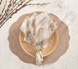 Kim Seybert Tailored Placemat in Taupe Set of 4 by Kim Seybert - TAUPE 17.25"L x 15"W x 0.1"H Placemat - Set of 4 at FIG LINENS AND HOME - 4