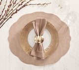 Kim Seybert Tailored Placemat in Taupe Set of 4 by Kim Seybert - TAUPE 17.25"L x 15"W x 0.1"H Placemat - Set of 4 at FIG LINENS AND HOME - 3