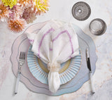 Kim Seybert Tailored Placemat in Iridescent & Silver Set of 4 by Kim Seybert - IRIDESCENT/SILVER 17.25"L x 15"W x 0.1"H Placemat - Set of 4 at FIG LINENS AND HOME - 4