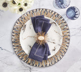 Kim Seybert Diadem Placemat in Ivory & Blue, Set of 2 at Fig Linens and Home - Lifestyle 3