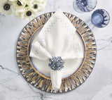 Kim Seybert Diadem Placemat in Ivory & Blue, Set of 2 at Fig Linens and Home - Lifestyle 4