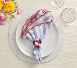 White Placemat - Perennial White Placemats Set of 4 - Kim Seybert at Fig Linens and Home 3
