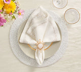 White Placemat - Perennial White Placemats Set of 4 - Kim Seybert at Fig Linens and Home 4