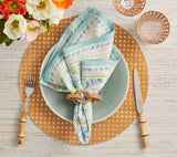 Kim Seybert Reed Placemat in Natural Set of 4 by Kim Seybert - NATURAL 15"L x 15"W x 0.2"H Placemat - Set of 4 at FIG LINENS AND HOME - 3