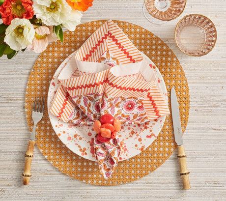 Kim Seybert Reed Placemat in Natural Set of 4 by Kim Seybert - NATURAL 15"L x 15"W x 0.2"H Placemat - Set of 4 at FIG LINENS AND HOME - 2