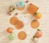 Kim Seybert Reed Coaster in Natural, Set of 6 in a Caddy by Kim Seybert - Natural 5"L x 5"W x 0.1"H at FIG LINENS AND HOME - 1