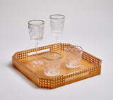 Kim Seybert Reed Square Tray in Natural by Kim Seybert - Natural 15"L x 15"W x 2"H at FIG LINENS AND HOME - 3