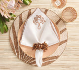 Kim Seybert Placemats Lifestyle View 3 - Royal Palm in Natural & Brown at Fig Linens and Home