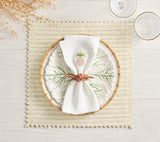 Kim Seybert Vista Placemats Set of 4 in Ivory & Biege by Kim Seybert - Ivory/Beige Placemats Set of 4 - 15"L x 15"W x 0.1"H at FIG LINENS AND HOME - 2