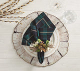Watchplaid Blue/Green Napkin Detail 3 | Kim Seybert at Fig Linens and Home