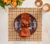 Boucle Brown/Multi Placemat Detail 2 | Kim Seybert at Fig Linens and Home