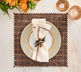 Boucle Brown/Multi Placemat Detail 5 | Kim Seybert at Fig Linens and Home