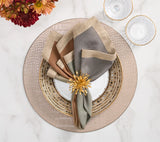 Sunflare Gold Napkin Ring Detail 2 | Kim Seybert at Fig Linens and Home