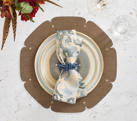 Divot Umber Placemat Detail 4 | Kim Seybert at Fig Linens and Home