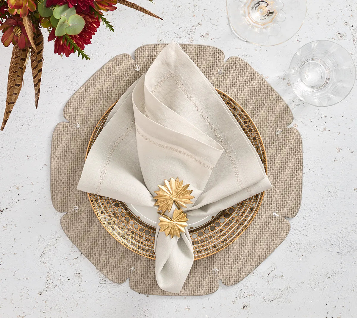 Divot Gray Placemat Detail 5 | Kim Seybert at Fig Linens and Home