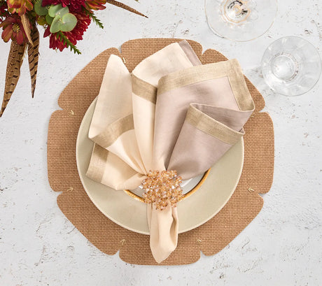 Divot Tan Placemat Detail 5 | Kim Seybert at Fig Linens and Home