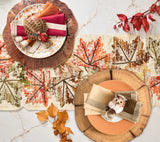 Ember Leaf Natural/Multi Table Runner Detail 2 | Kim Seybert at Fig Linens and Home
