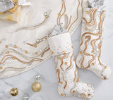 Tinsel Gold/Silver Stocking Detail 2 | Kim Seybert at Fig Linens and Home