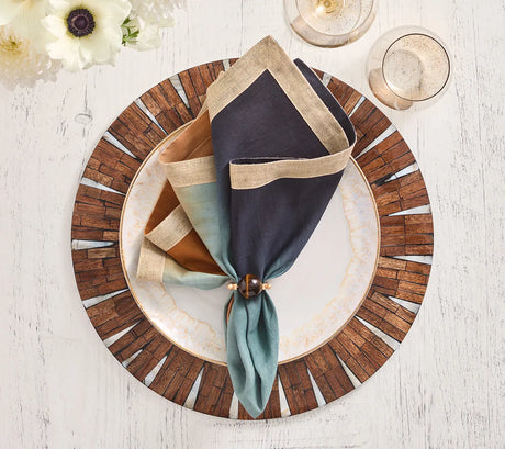 Halo Brown/White Placemat Detail 5 | Kim Seybert at Fig Linens and Home