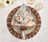 Halo Brown/White Placemat Detail 2 | Kim Seybert at Fig Linens and Home