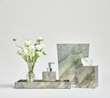 Lucent Beige/Taupe/Gray Tissue Box Detail 2 | Kim Seybert at Fig Linens and Home